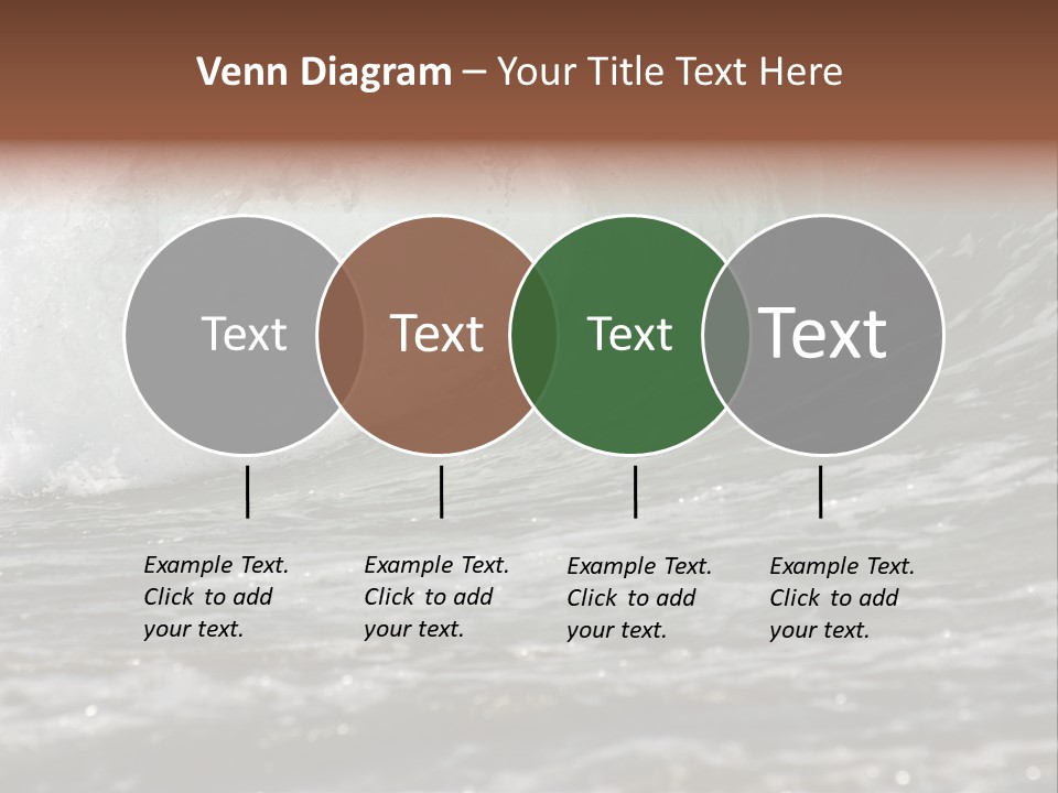 The Twirled Sea Wave Approaching On Coast PowerPoint Template