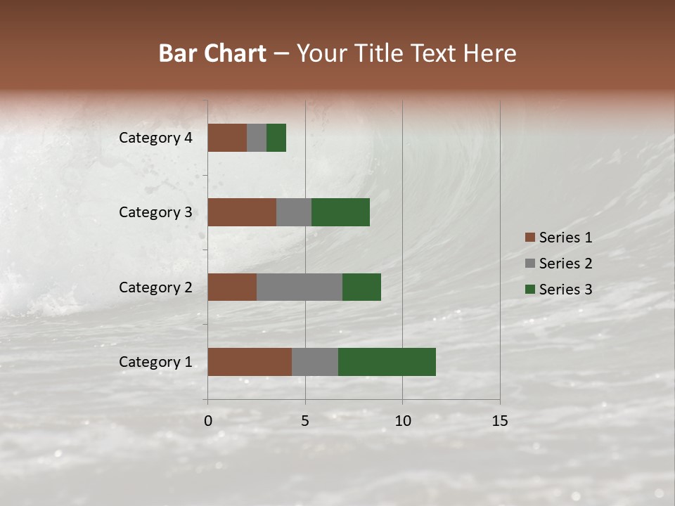 The Twirled Sea Wave Approaching On Coast PowerPoint Template