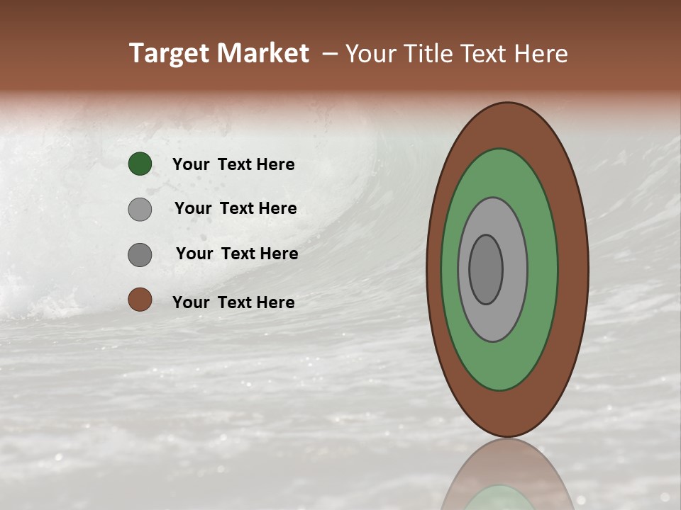 The Twirled Sea Wave Approaching On Coast PowerPoint Template