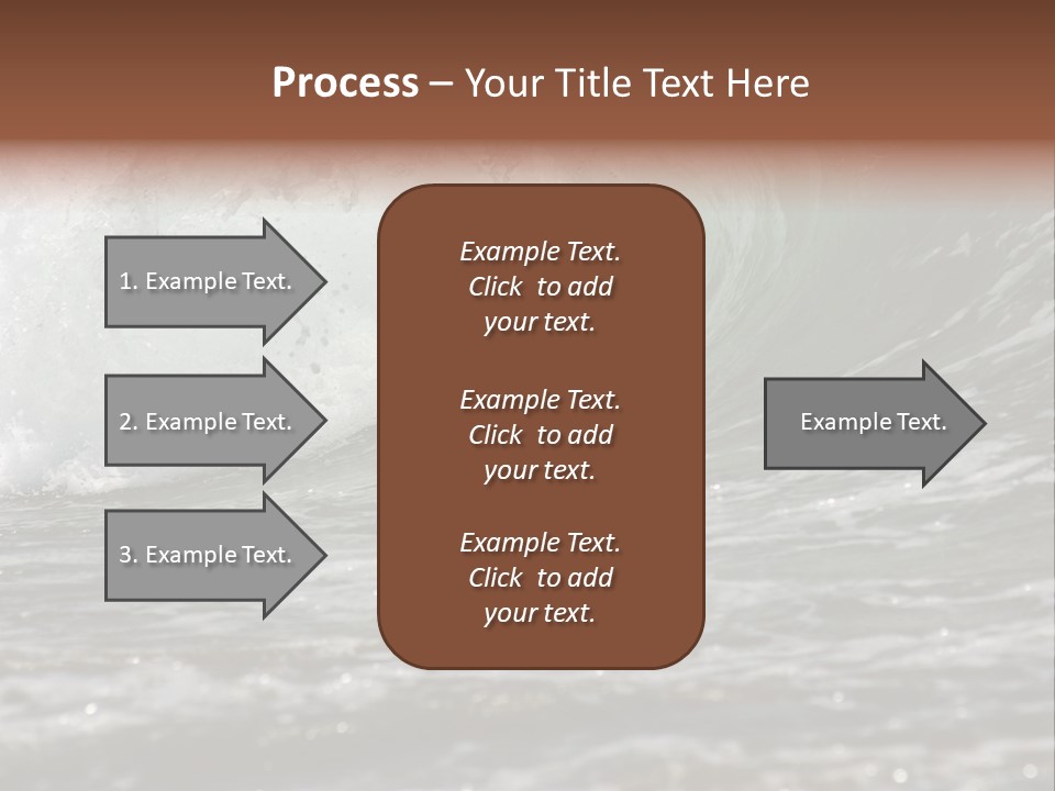 The Twirled Sea Wave Approaching On Coast PowerPoint Template