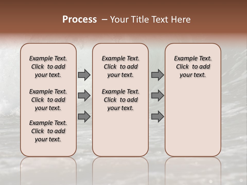 The Twirled Sea Wave Approaching On Coast PowerPoint Template