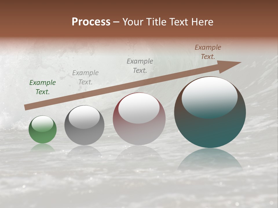 The Twirled Sea Wave Approaching On Coast PowerPoint Template