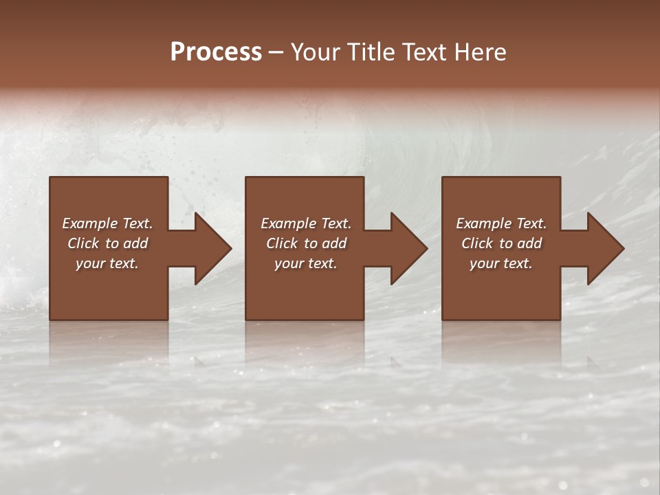 The Twirled Sea Wave Approaching On Coast PowerPoint Template