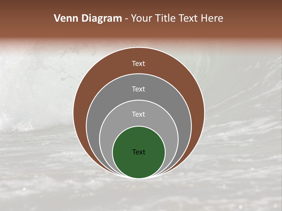The Twirled Sea Wave Approaching On Coast PowerPoint Template