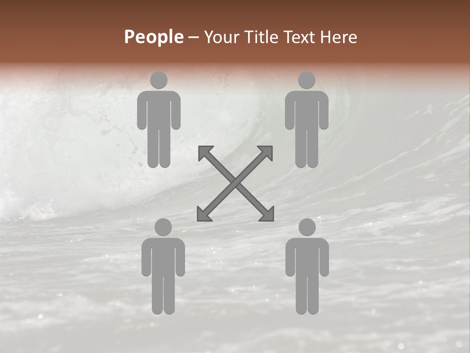 The Twirled Sea Wave Approaching On Coast PowerPoint Template