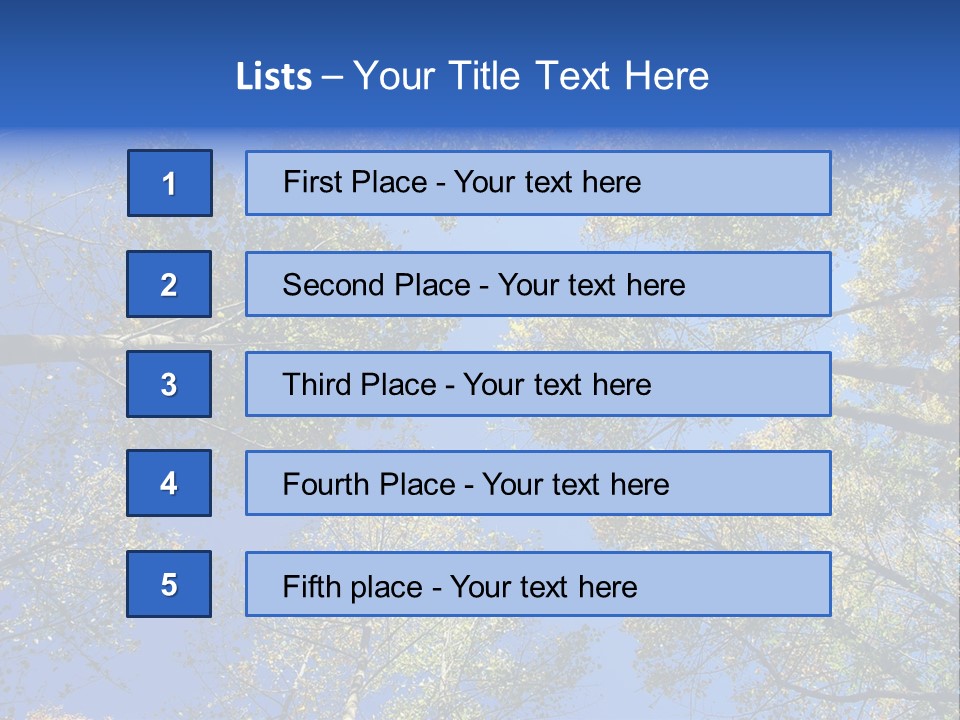 Sky's The Limit Is The Description Of This Image As The Trees Reach To The Heavens PowerPoint Template