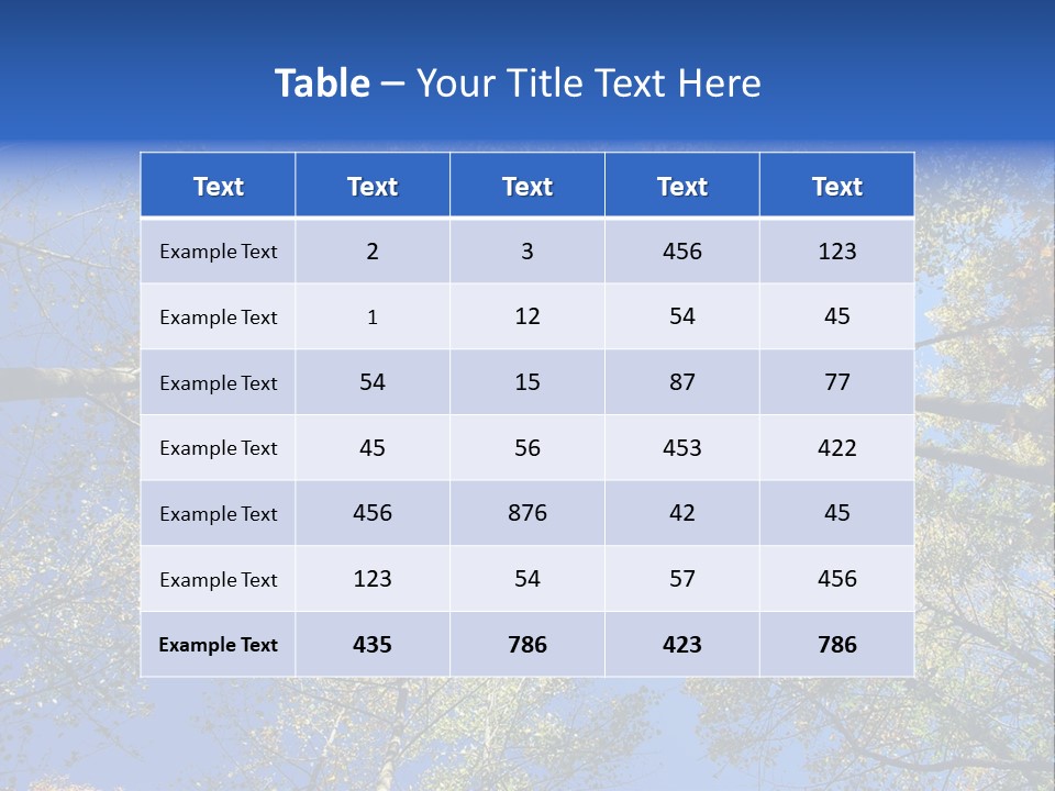 Sky's The Limit Is The Description Of This Image As The Trees Reach To The Heavens PowerPoint Template