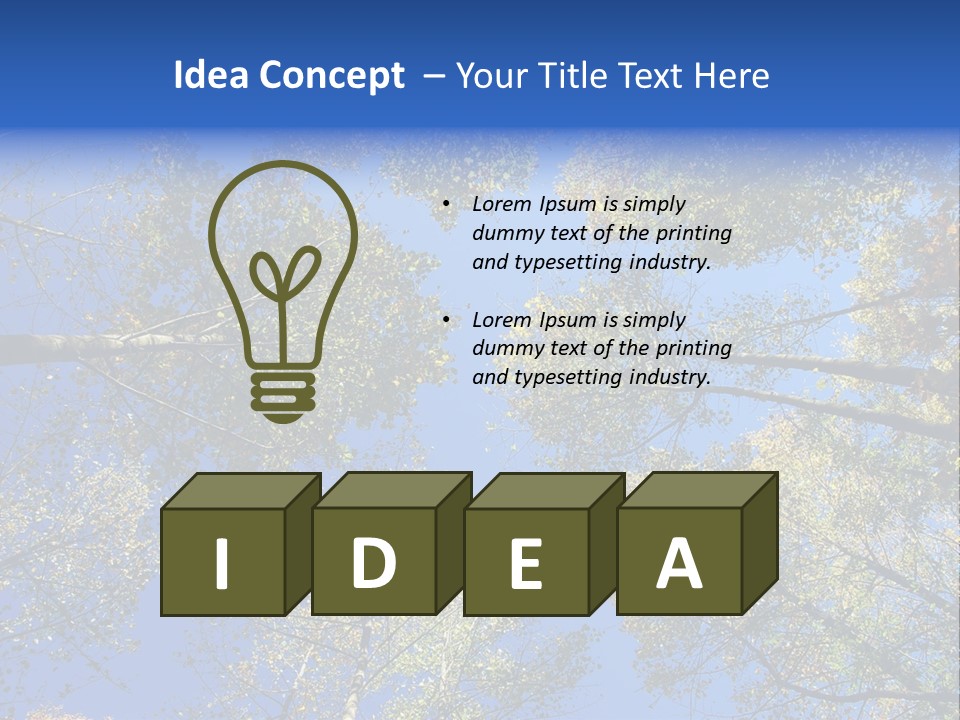 Sky's The Limit Is The Description Of This Image As The Trees Reach To The Heavens PowerPoint Template