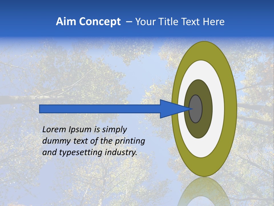 Sky's The Limit Is The Description Of This Image As The Trees Reach To The Heavens PowerPoint Template