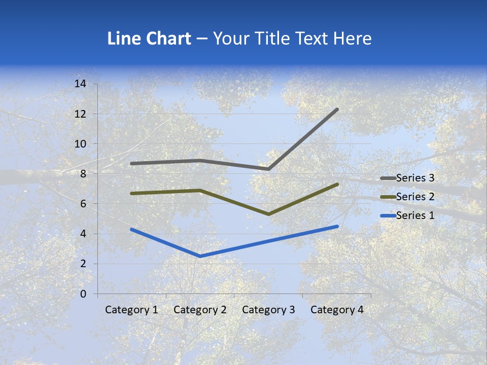 Sky's The Limit Is The Description Of This Image As The Trees Reach To The Heavens PowerPoint Template