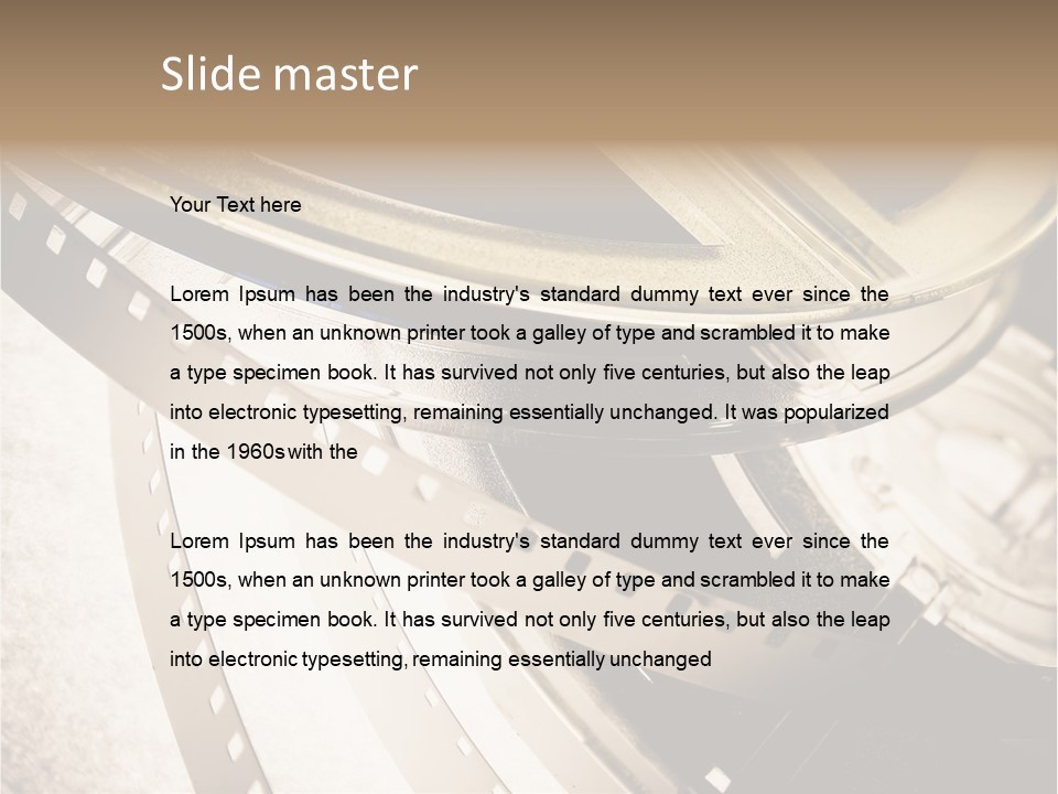 Film Reels Closeup PowerPoint Template