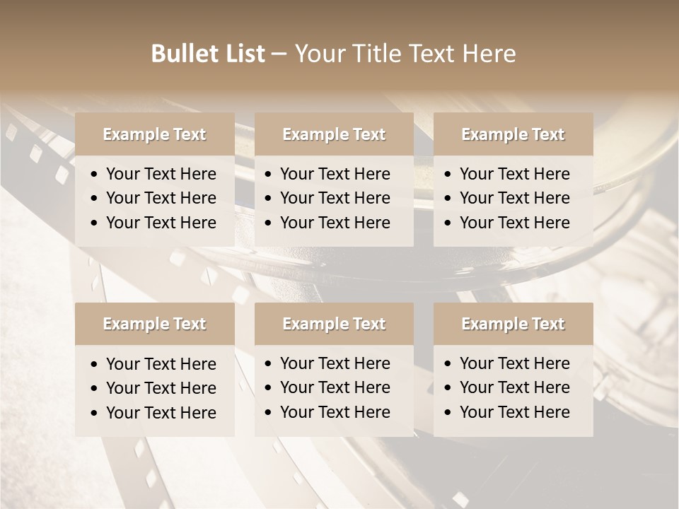 Film Reels Closeup PowerPoint Template