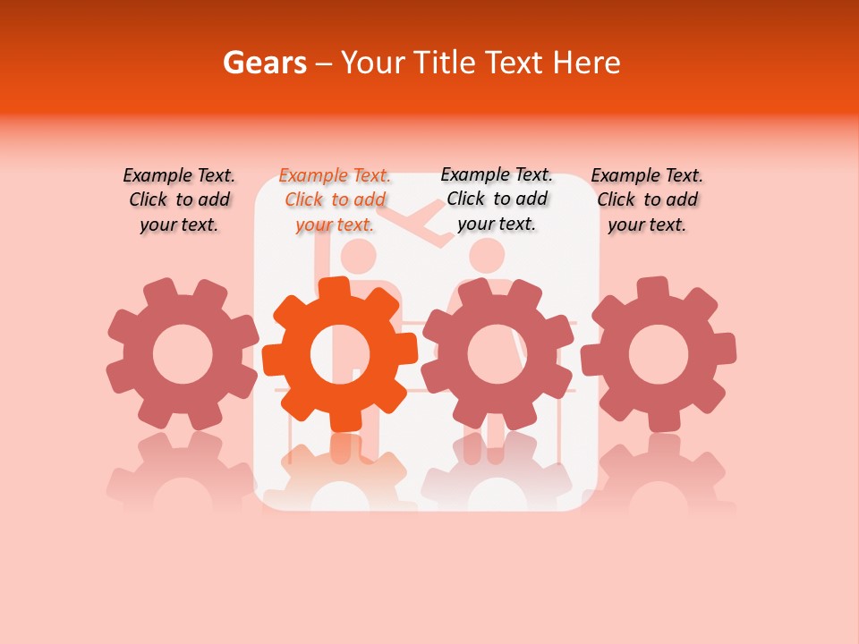 Orange Departing Flights Sign With People PowerPoint Template