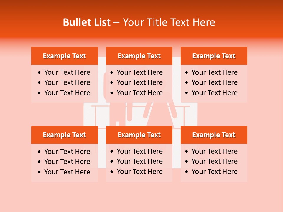 Orange Departing Flights Sign With People PowerPoint Template