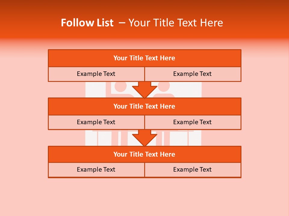 Orange Departing Flights Sign With People PowerPoint Template