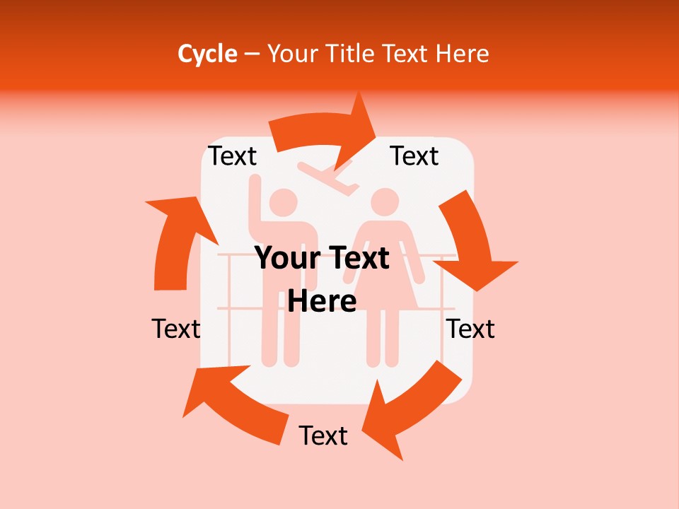 Orange Departing Flights Sign With People PowerPoint Template