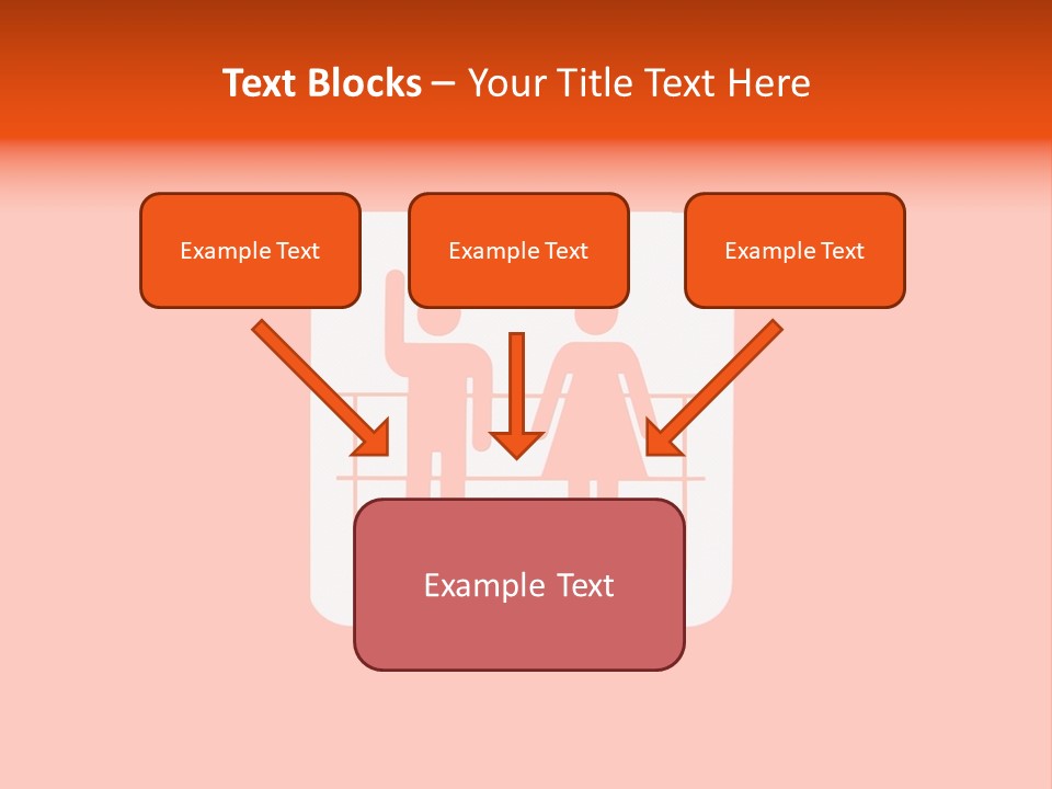 Orange Departing Flights Sign With People PowerPoint Template