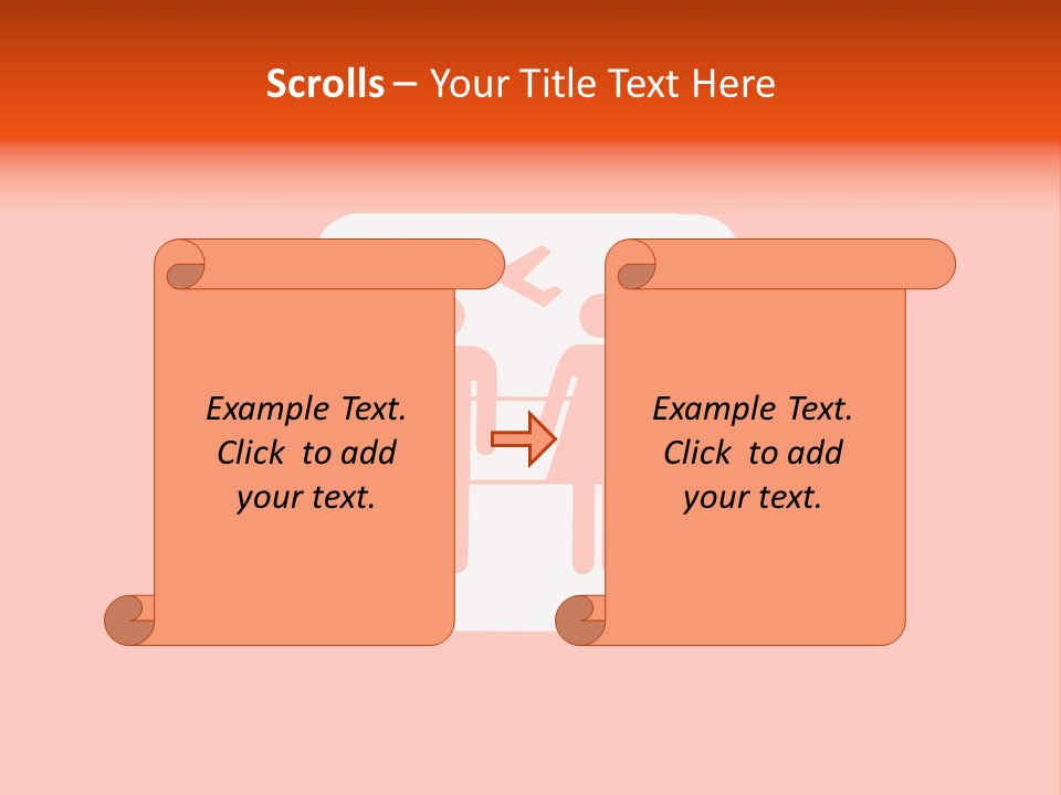 Orange Departing Flights Sign With People PowerPoint Template