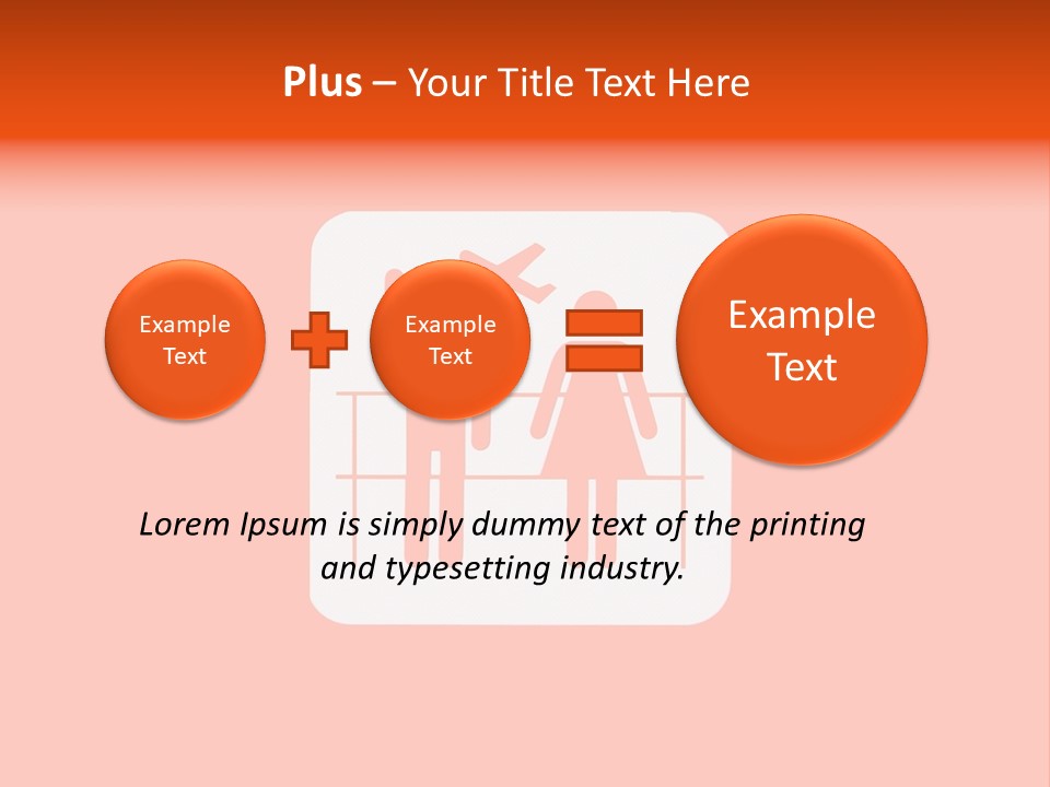 Orange Departing Flights Sign With People PowerPoint Template
