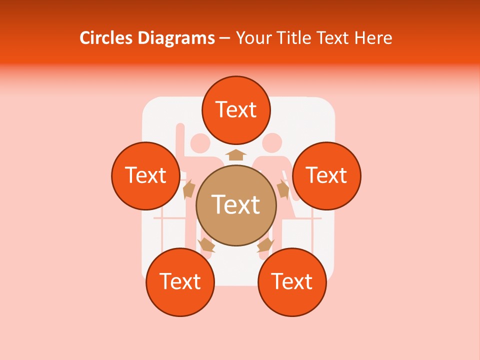 Orange Departing Flights Sign With People PowerPoint Template