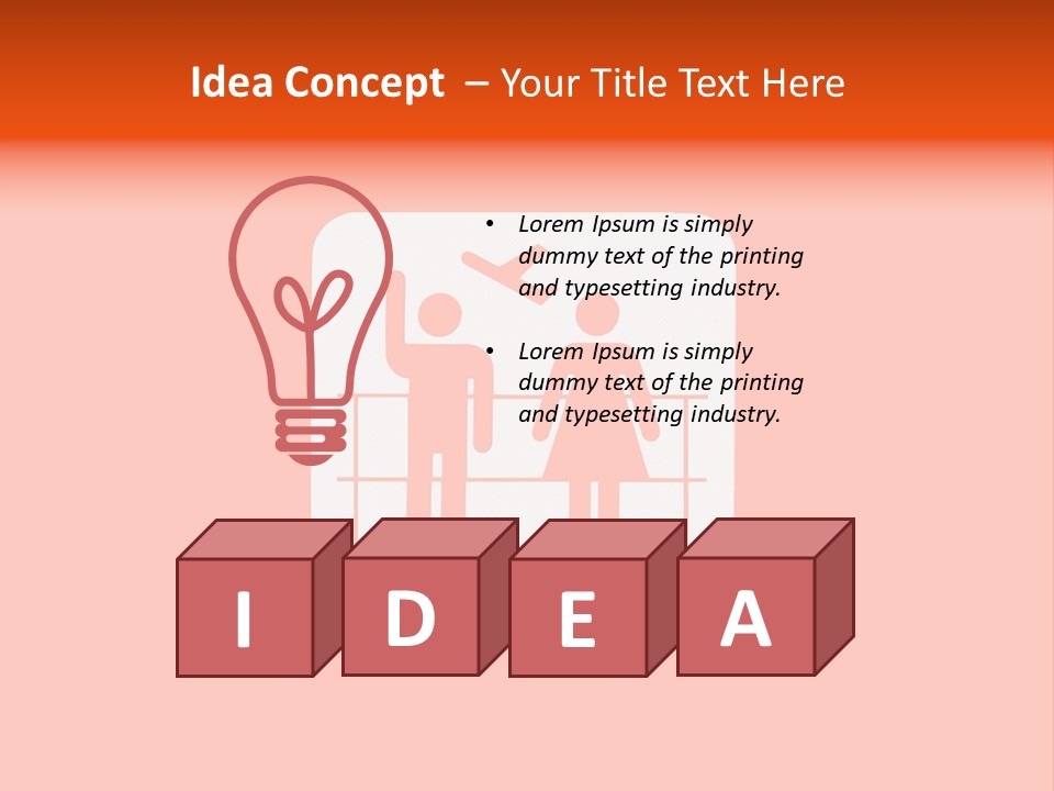 Orange Departing Flights Sign With People PowerPoint Template