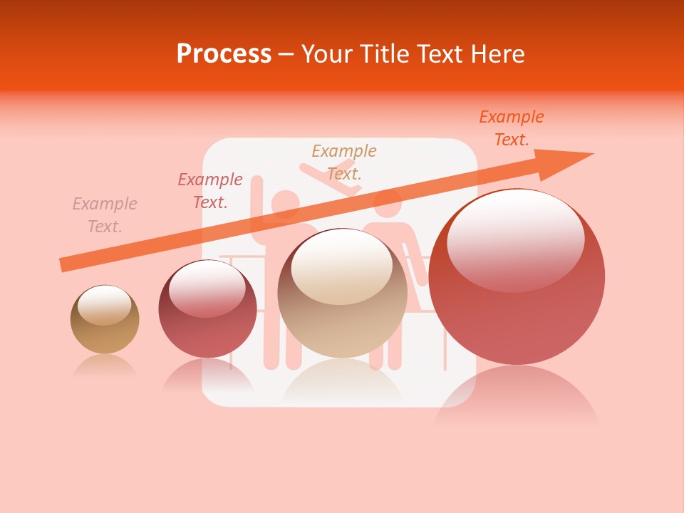 Orange Departing Flights Sign With People PowerPoint Template