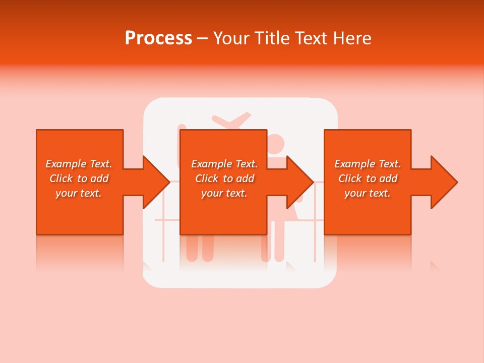 Orange Departing Flights Sign With People PowerPoint Template