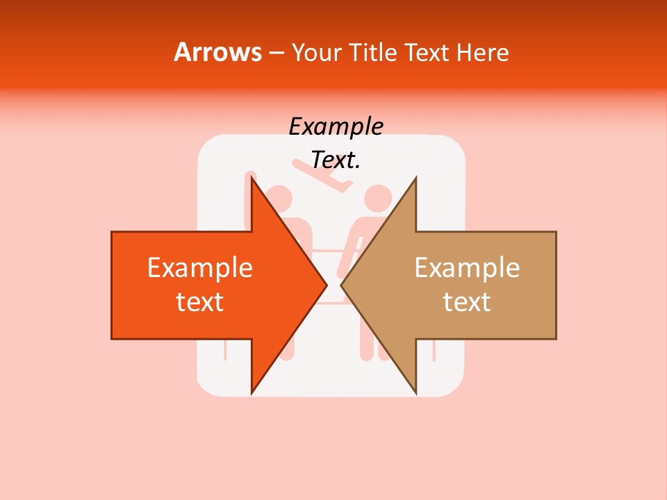 Orange Departing Flights Sign With People PowerPoint Template