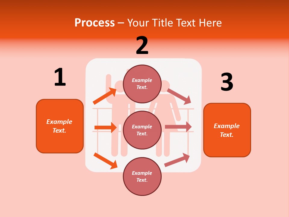 Orange Departing Flights Sign With People PowerPoint Template