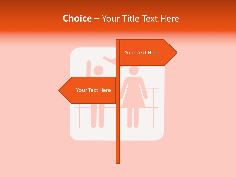 Orange Departing Flights Sign With People PowerPoint Template
