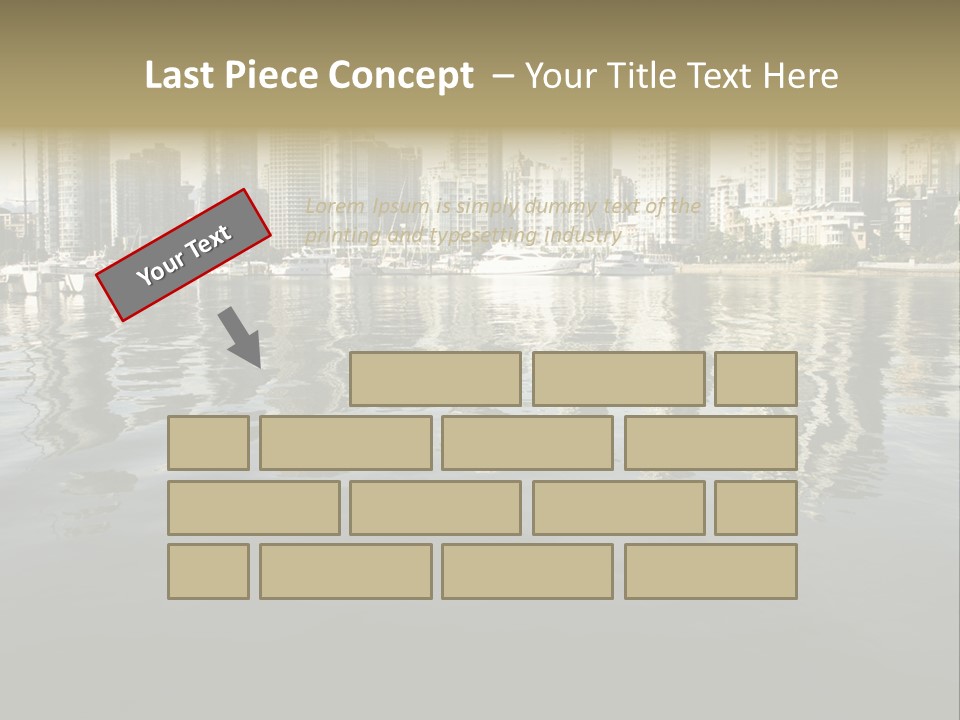 Cityscape With Reflection PowerPoint Template