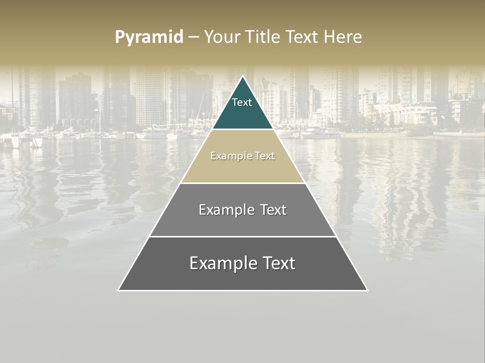 Cityscape With Reflection PowerPoint Template