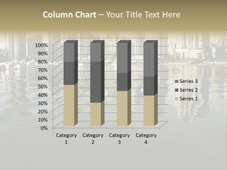 Cityscape With Reflection PowerPoint Template