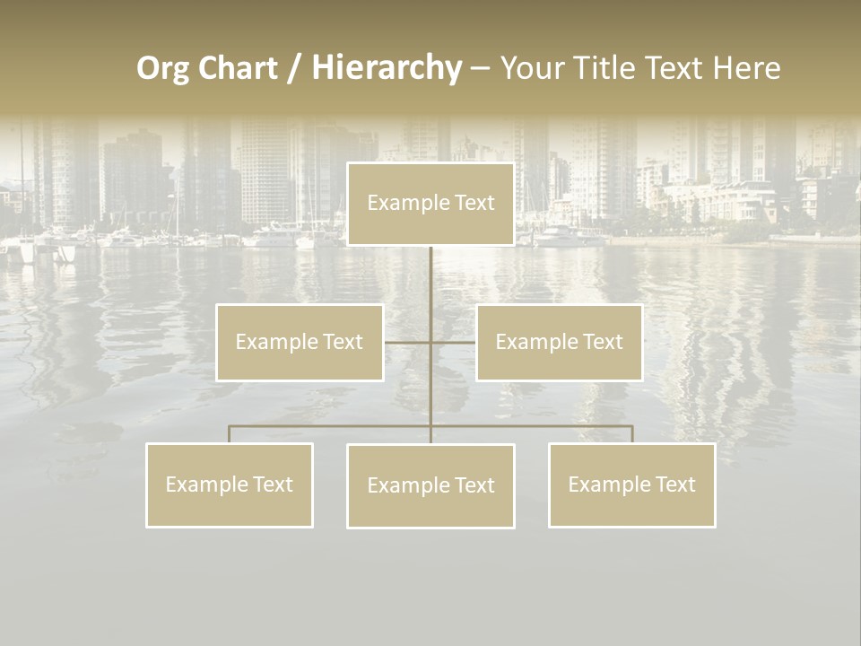 Cityscape With Reflection PowerPoint Template