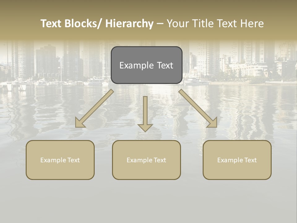 Cityscape With Reflection PowerPoint Template