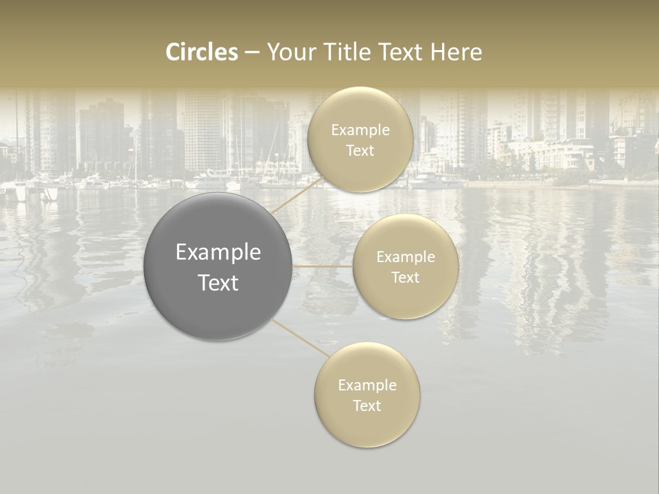 Cityscape With Reflection PowerPoint Template