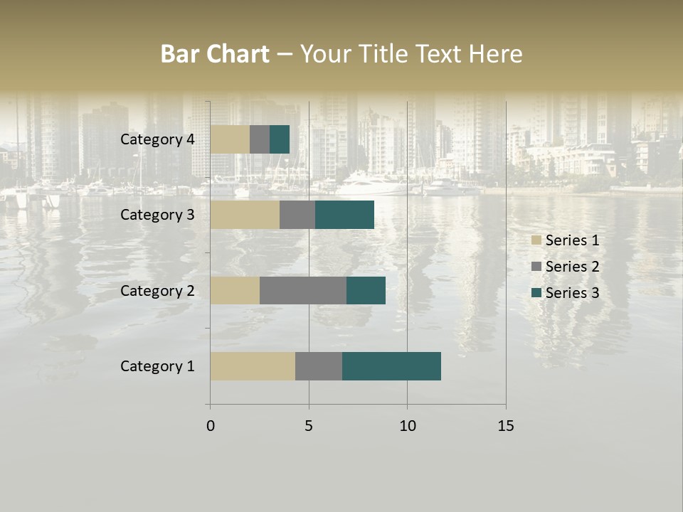 Cityscape With Reflection PowerPoint Template