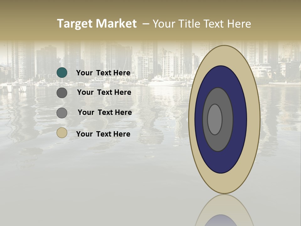 Cityscape With Reflection PowerPoint Template