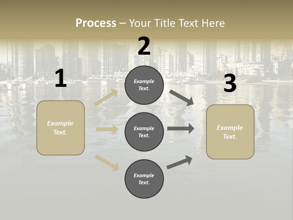 Cityscape With Reflection PowerPoint Template