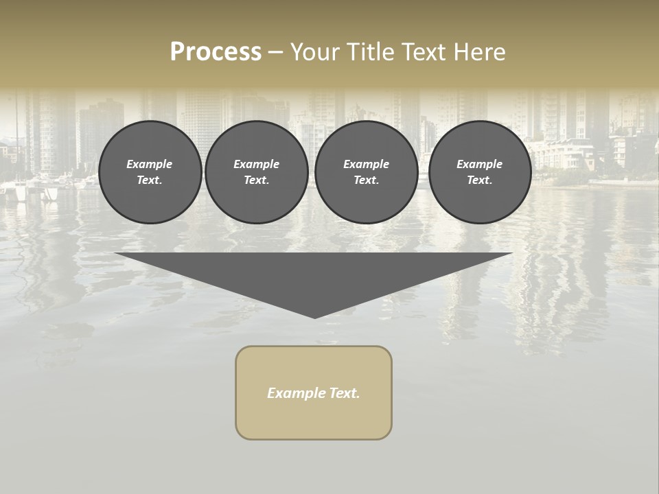 Cityscape With Reflection PowerPoint Template