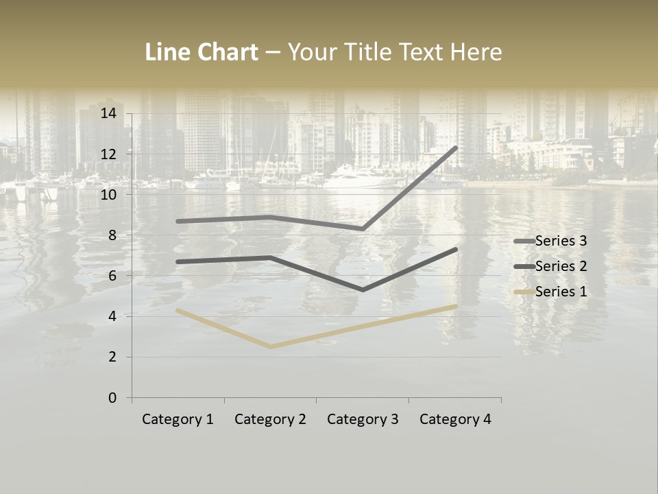 Cityscape With Reflection PowerPoint Template
