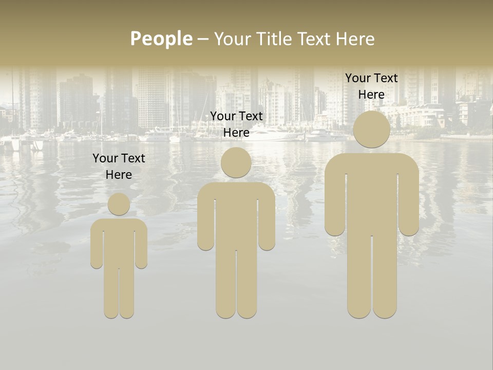 Cityscape With Reflection PowerPoint Template