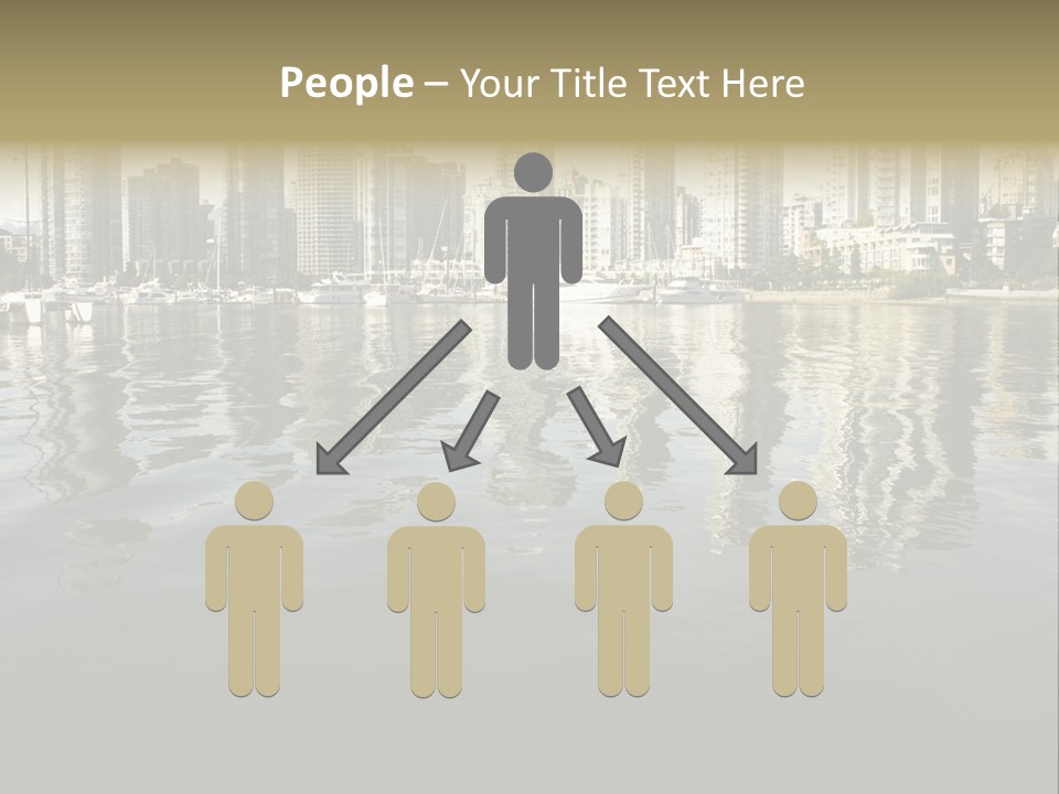 Cityscape With Reflection PowerPoint Template