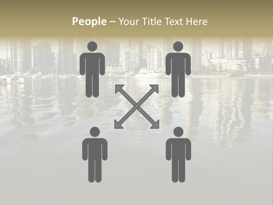 Cityscape With Reflection PowerPoint Template