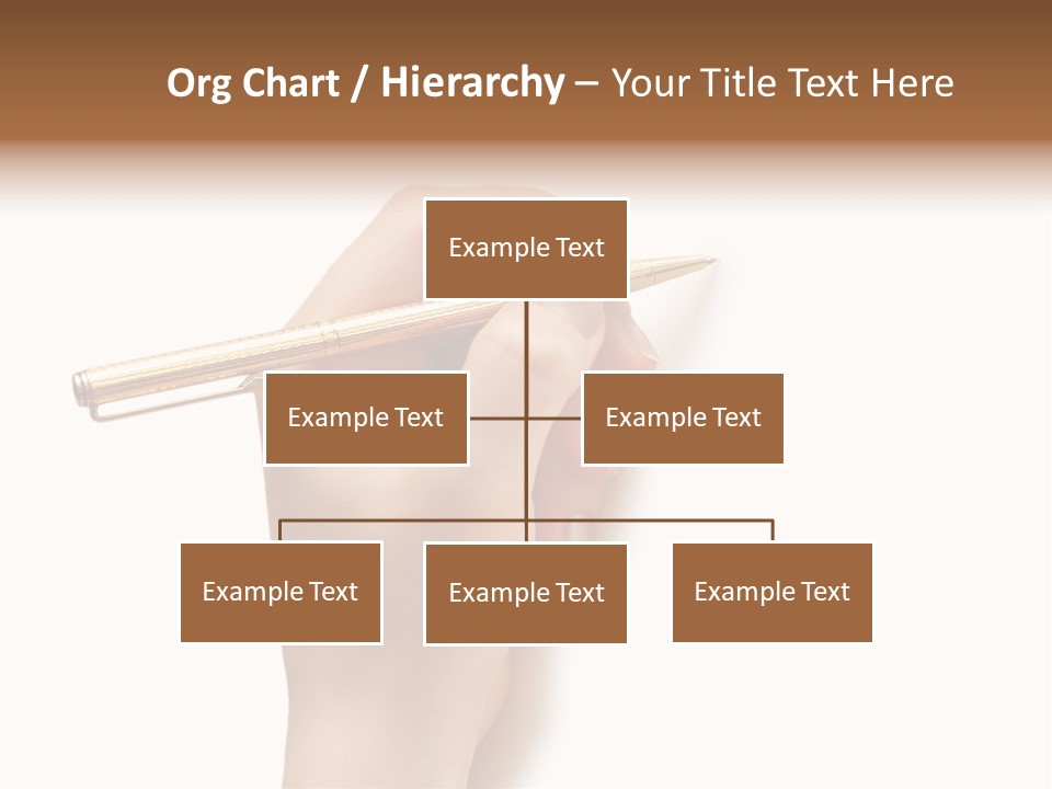 Hand Holding Pen Isolated On White Background - More Similar Photos In My Portfolio PowerPoint Template