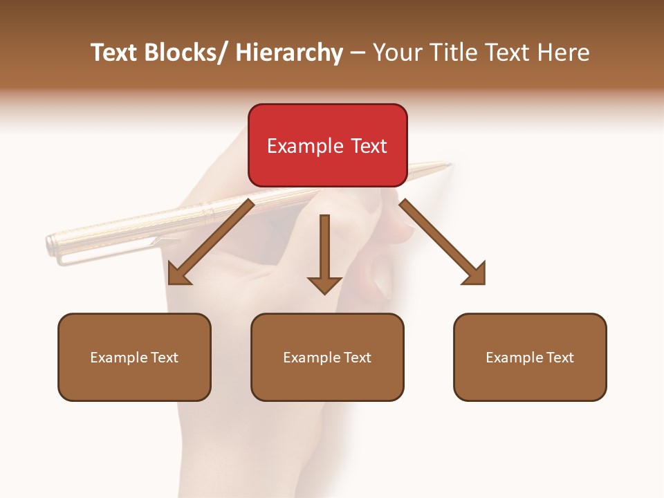 Hand Holding Pen Isolated On White Background - More Similar Photos In My Portfolio PowerPoint Template