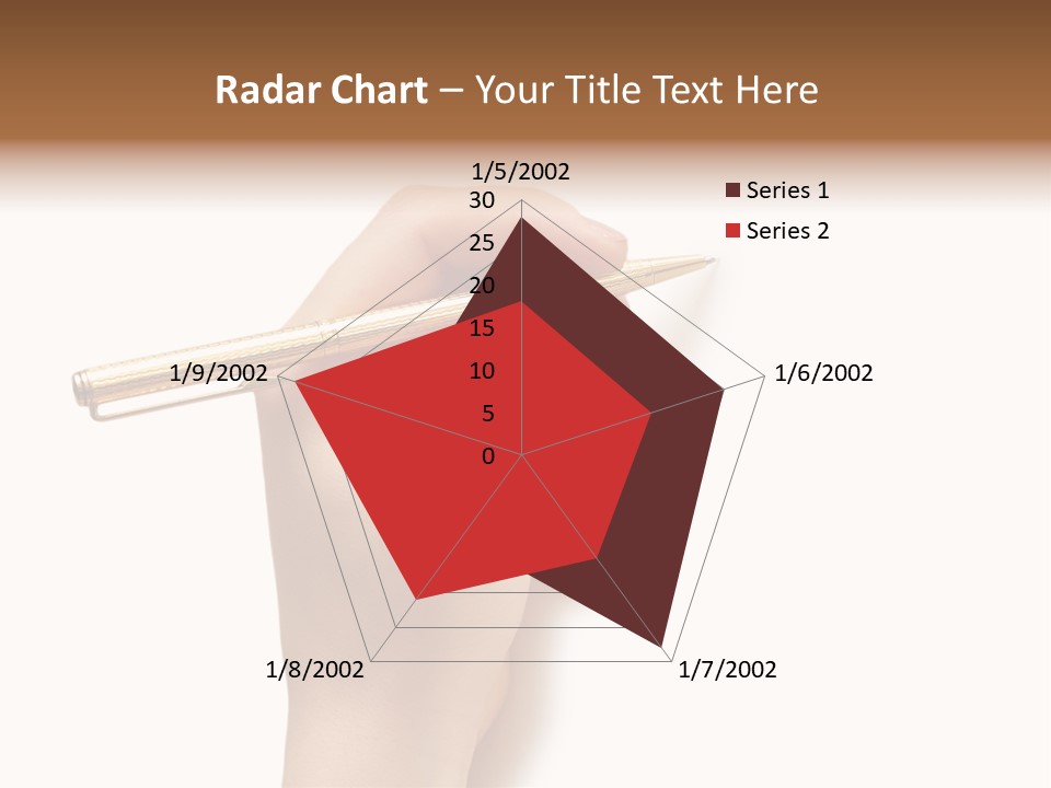 Hand Holding Pen Isolated On White Background - More Similar Photos In My Portfolio PowerPoint Template