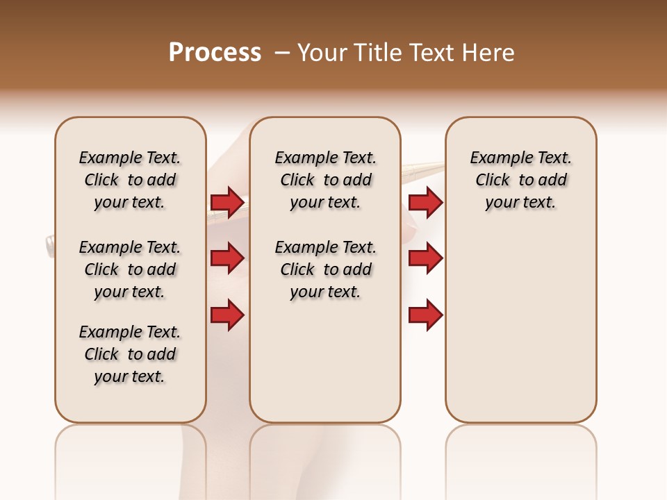 Hand Holding Pen Isolated On White Background - More Similar Photos In My Portfolio PowerPoint Template