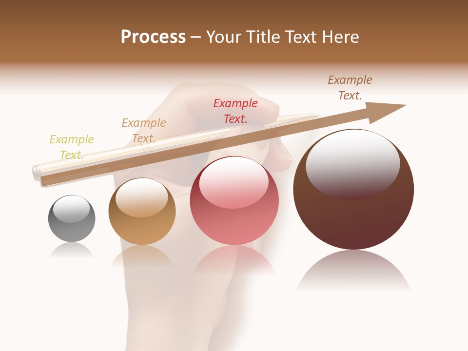 Hand Holding Pen Isolated On White Background - More Similar Photos In My Portfolio PowerPoint Template