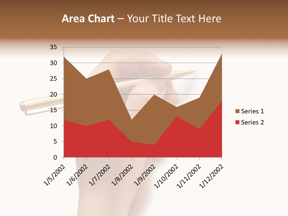 Hand Holding Pen Isolated On White Background - More Similar Photos In My Portfolio PowerPoint Template